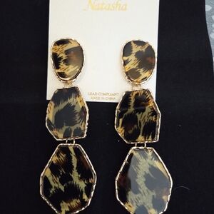 NWT Natasha Oversized Chunky Earrings 4" Long